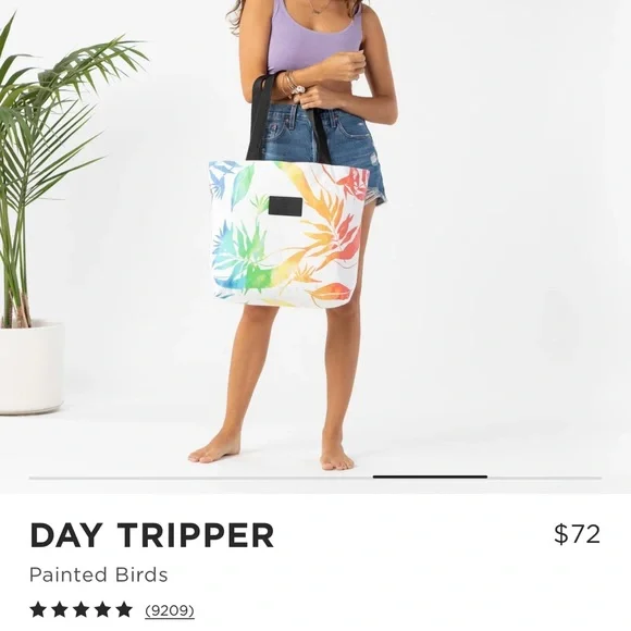 Aloha beach Day Tripper bag Rainbow Painted Birds Day Wet/dry bag. NWT. - Picture 3 of 5